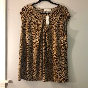 Jones Studio Sleeveless Top, animal print